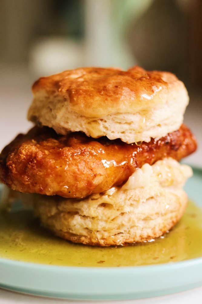 Easy Hot Honey Chicken Biscuits