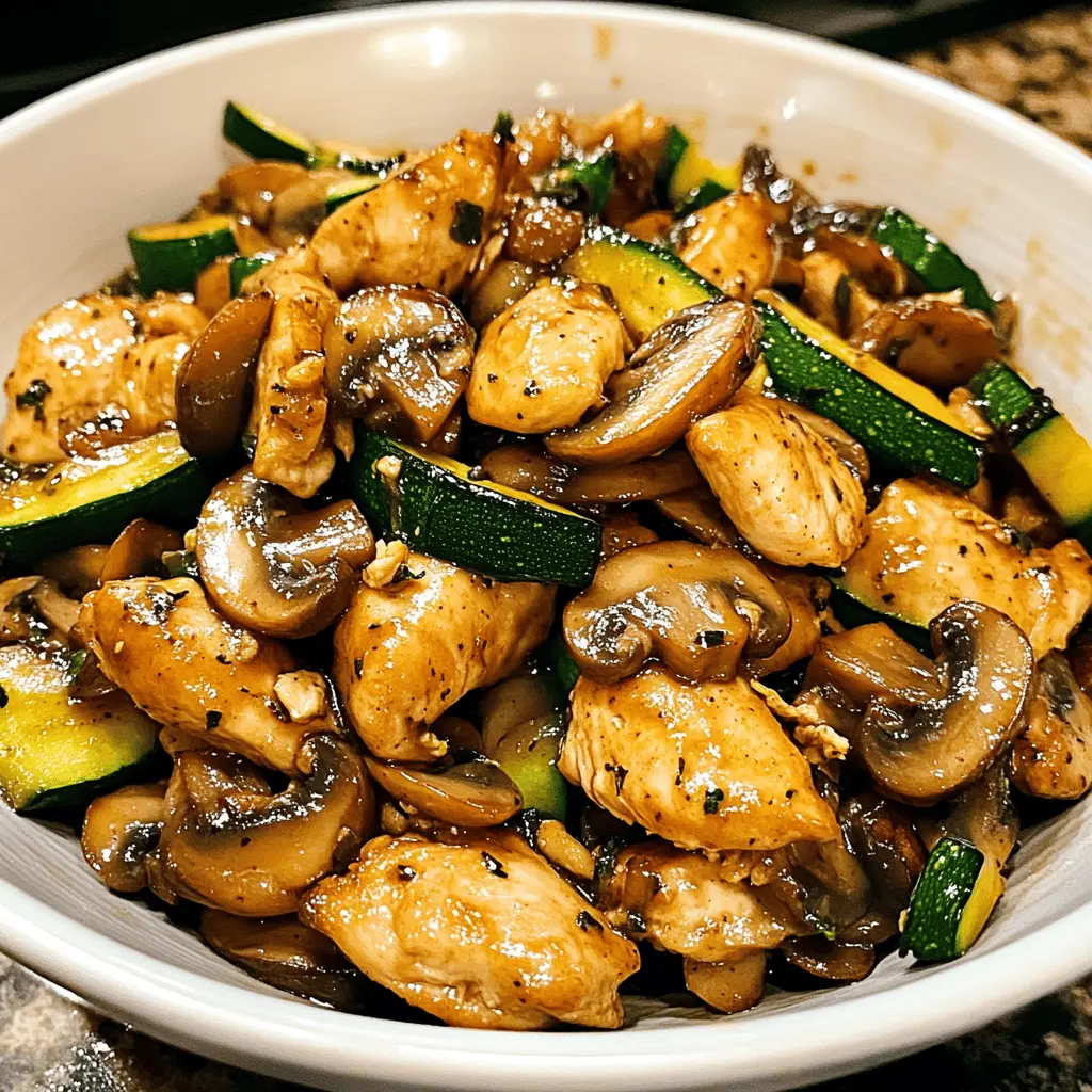 Easy Zucchini Mushroom Chicken