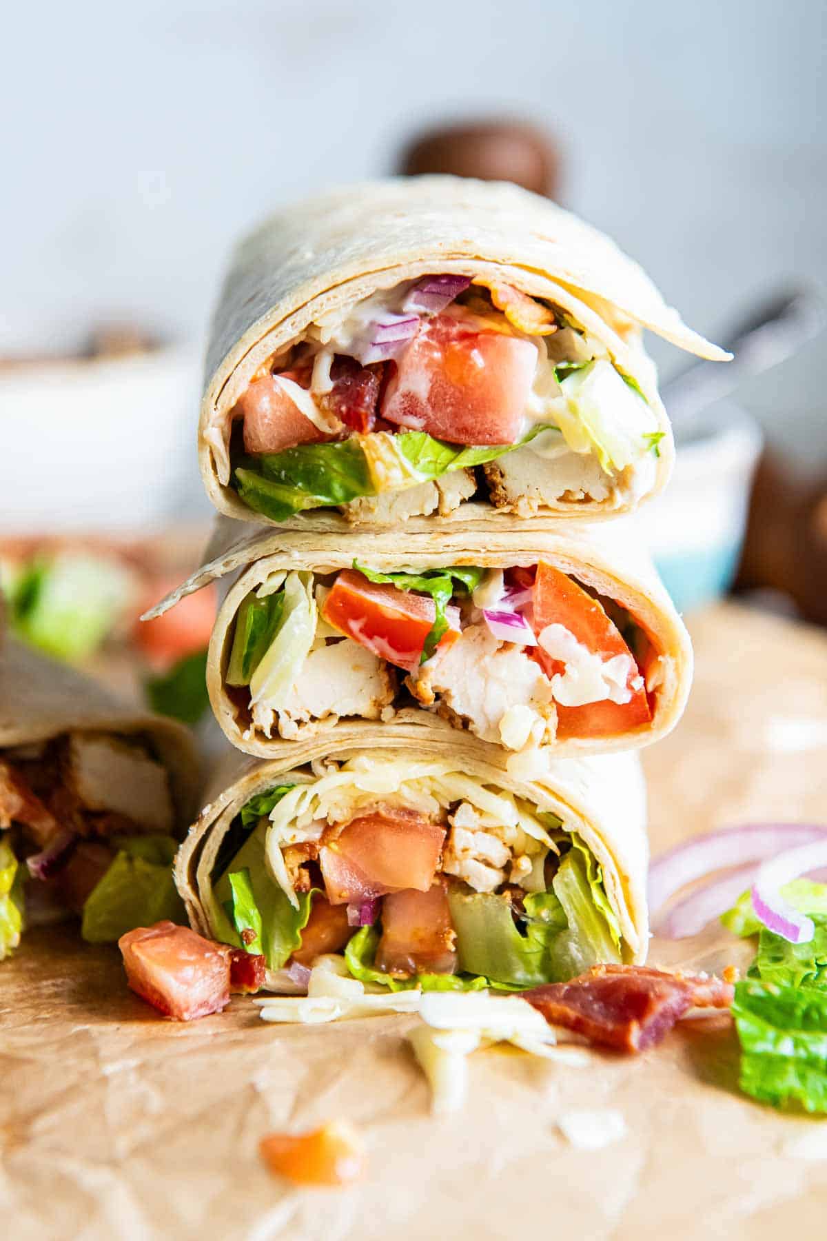 crispy chicken bacon ranch wrap