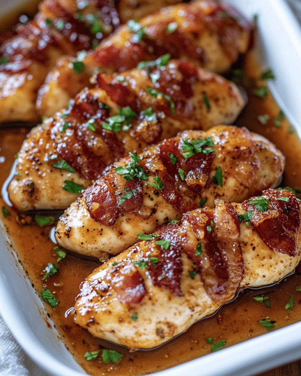 Maple Garlic bacon chicken