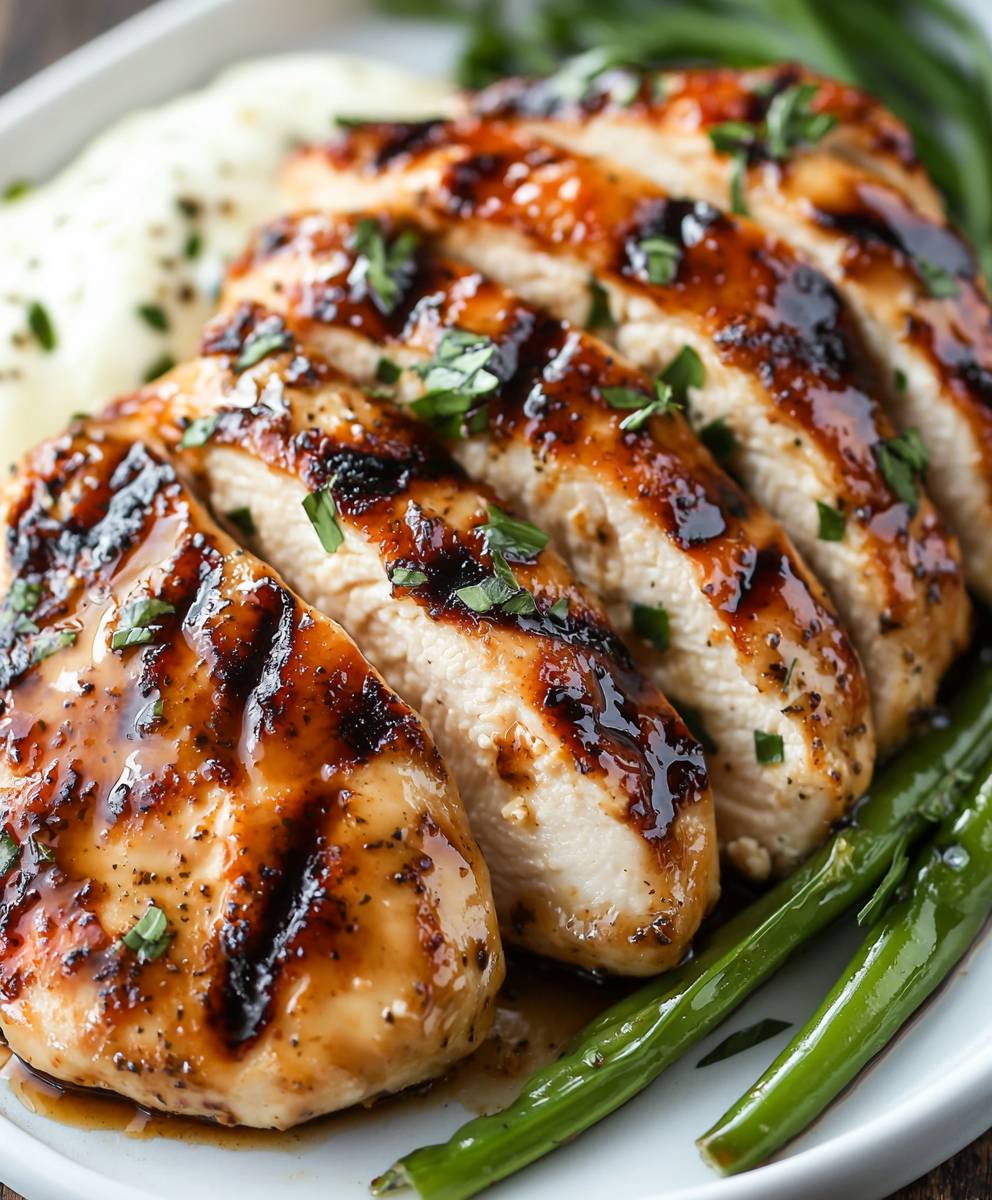 Balsamic Baked Chicken Breast with Mozzarella Cheese