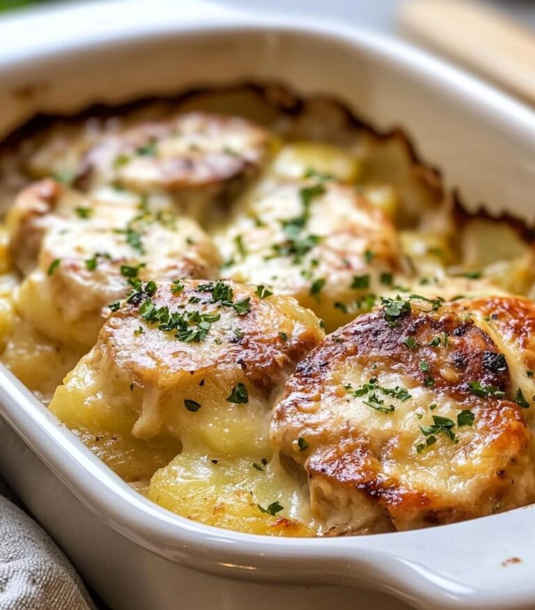 Smothered Pork Chop Scalloped Potato Casserole