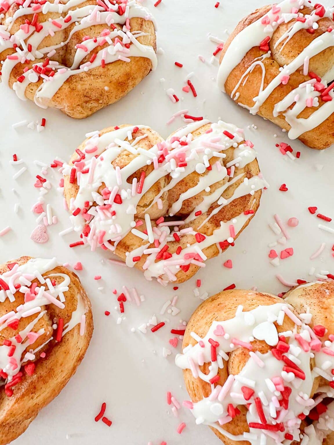 Share Sized & Pull Apart | Heart Cinnamon Roll