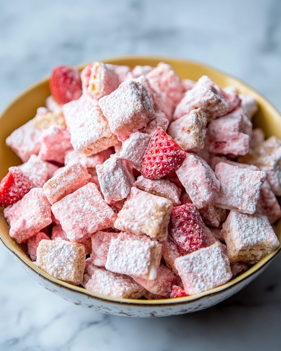 Easy Strawberry Shortcake Muddy Buddies – Party-Ready Treat!
