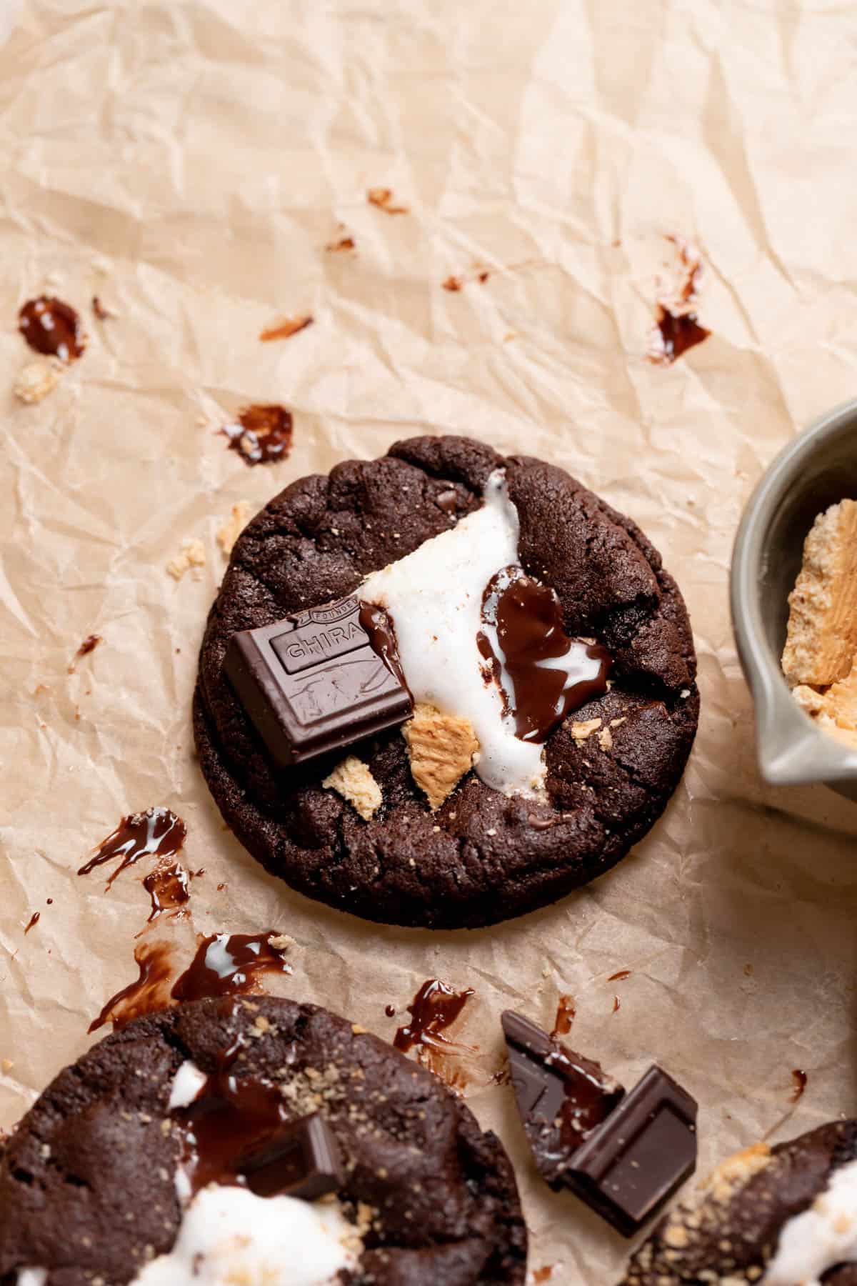 Double Chocolate S’mores Cookies