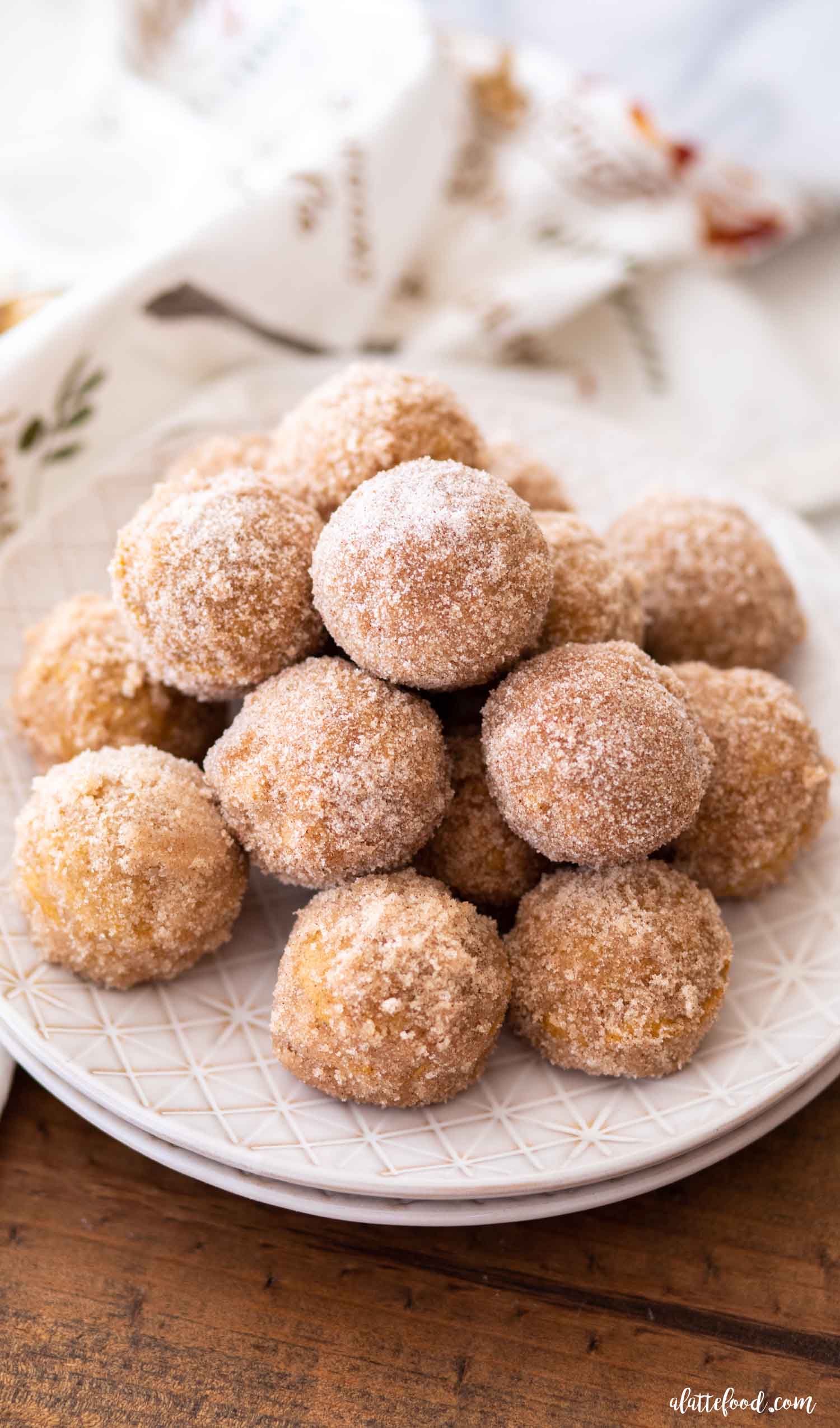 Sugar Pumpkin Donut Holes
