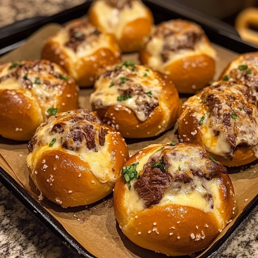 Smoked Brisket Cheese Pretzel Bombs
