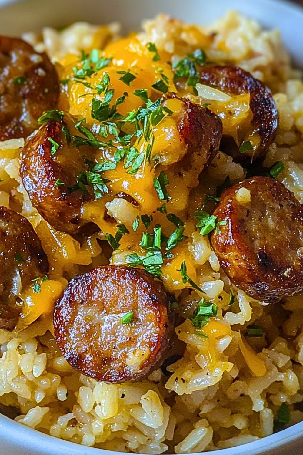 Cheesy Sausage and Rice