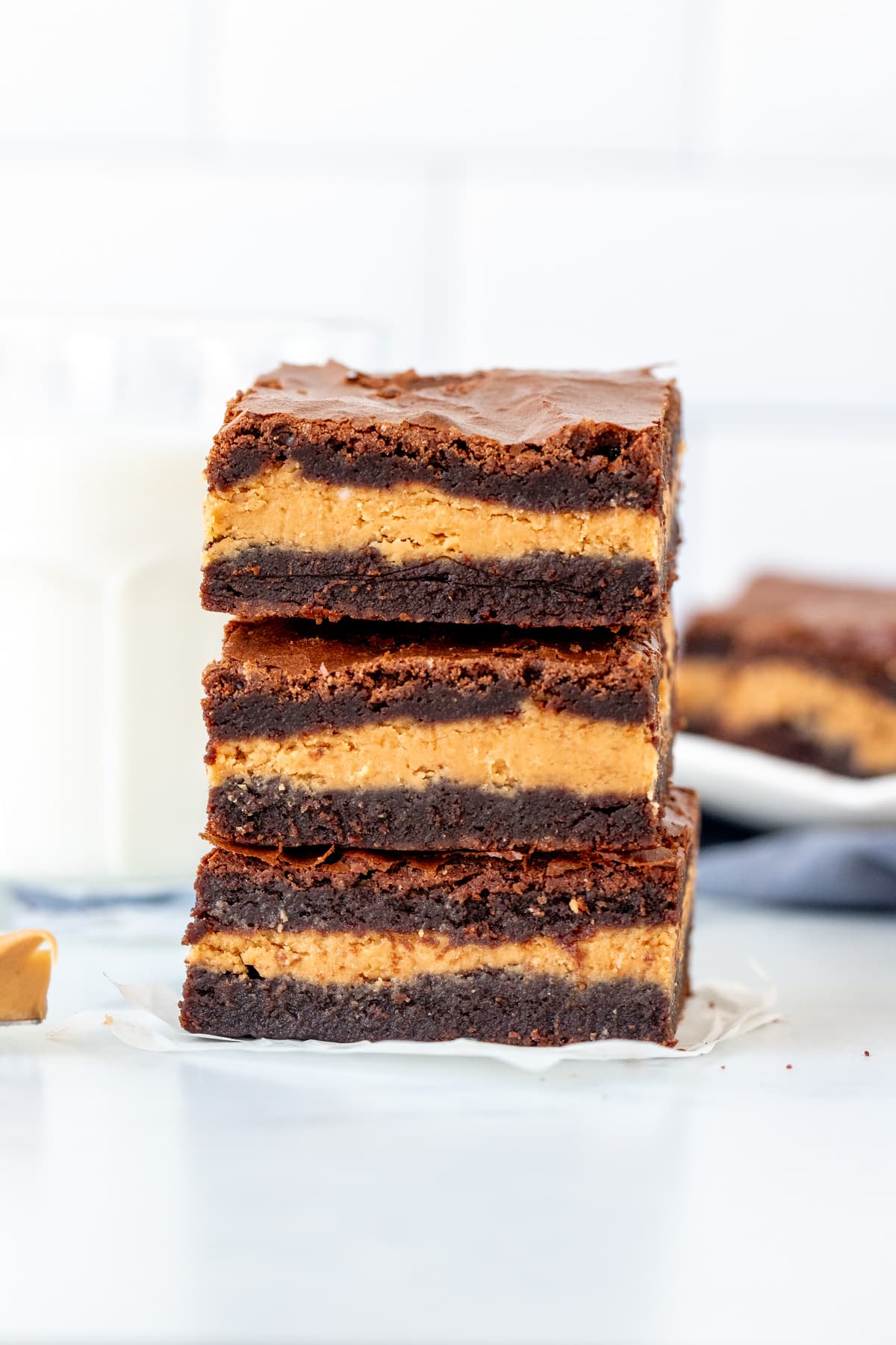 Peanut Butter Stuffed Brownies