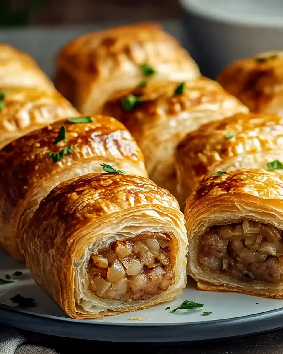 Savory French Onion Sausage Rolls
