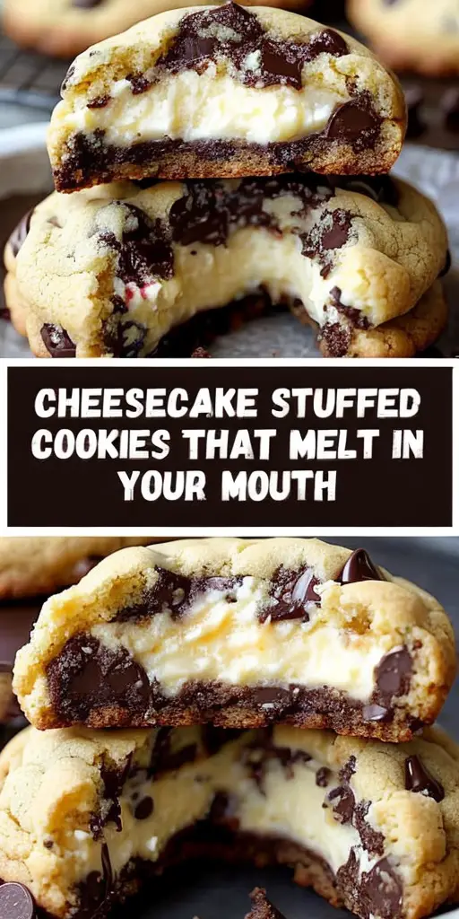 Decadent Cheesecake Stuffed Chocolate Chip Cookies for Dessert Lovers