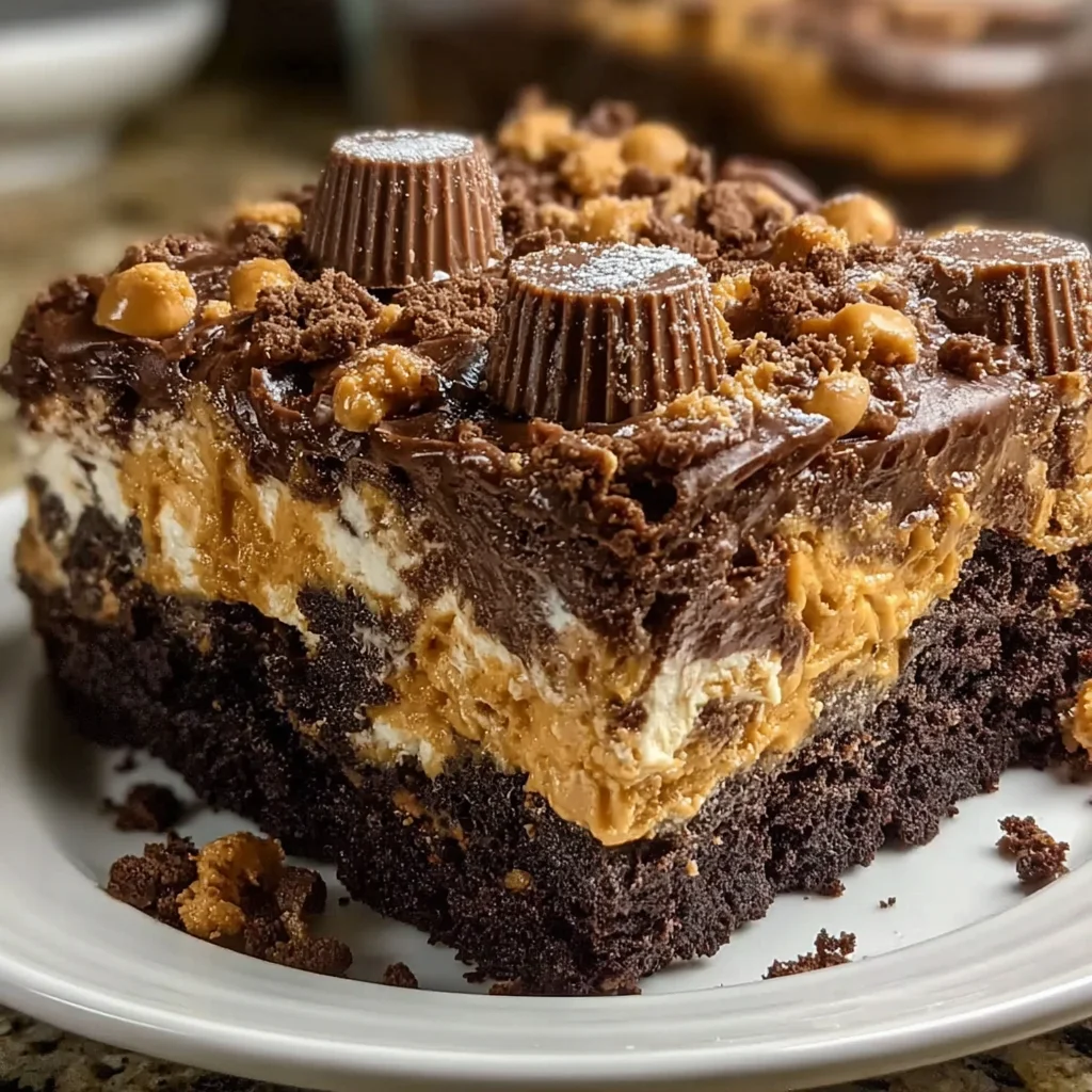 Reese’s Peanut Butter Earthquake Cake